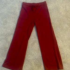 Deep red bell bottom ( not ankle fitted) sweatpants from old navy